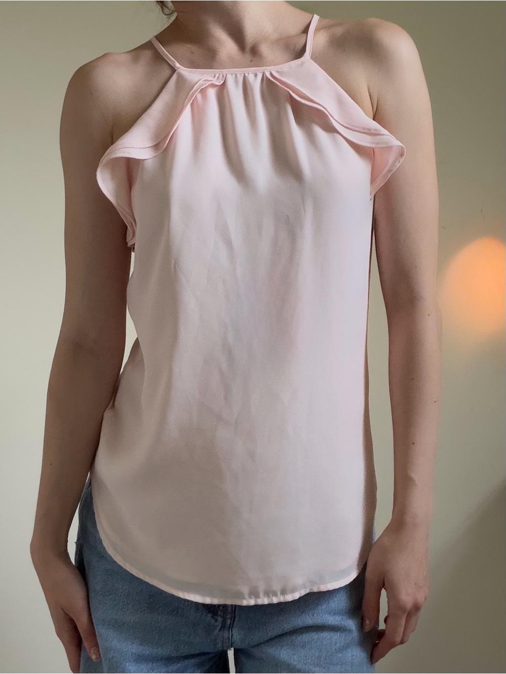 Le Chateau Ballet Pink High Neck Blouse